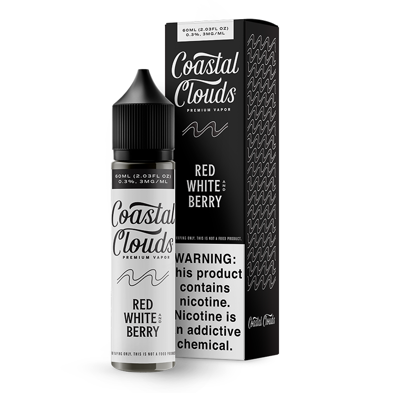 Coastal Clouds - Red White and Berry