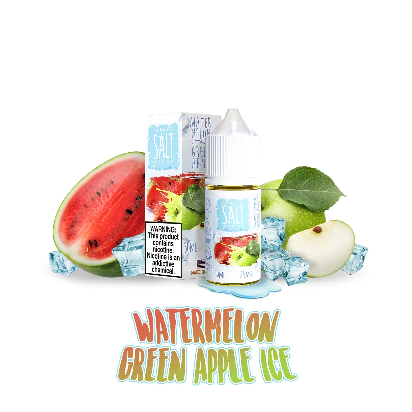 Skwezed Salt - Watermelon Green Apple Ice