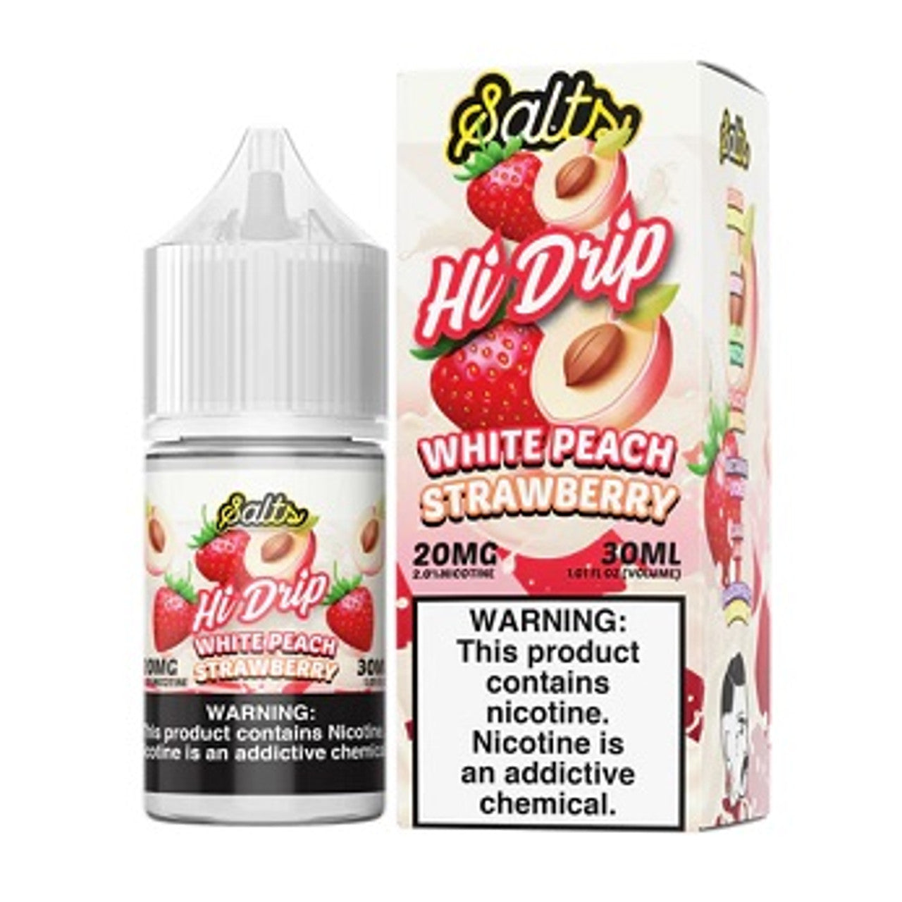 Hi Drip Salt - White Peach Strawberry